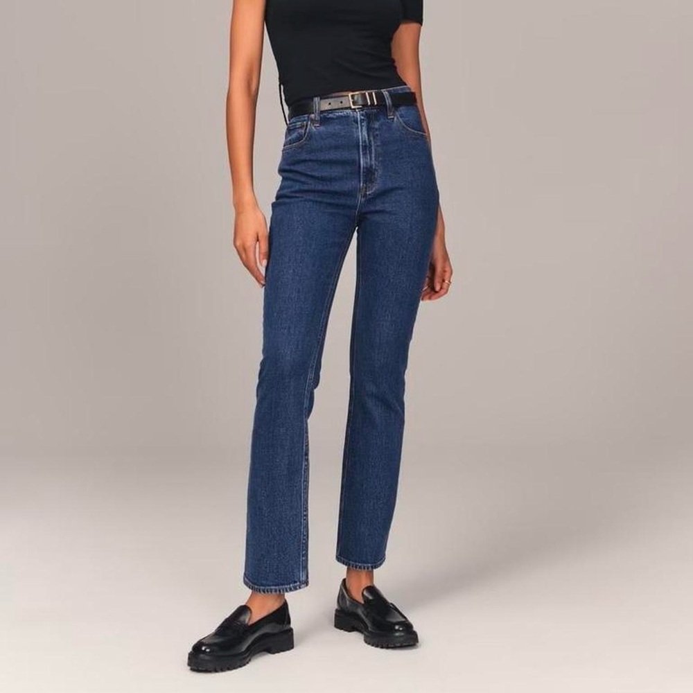 Abercrombie & Fitch Ankle Straight High Rise Jeans